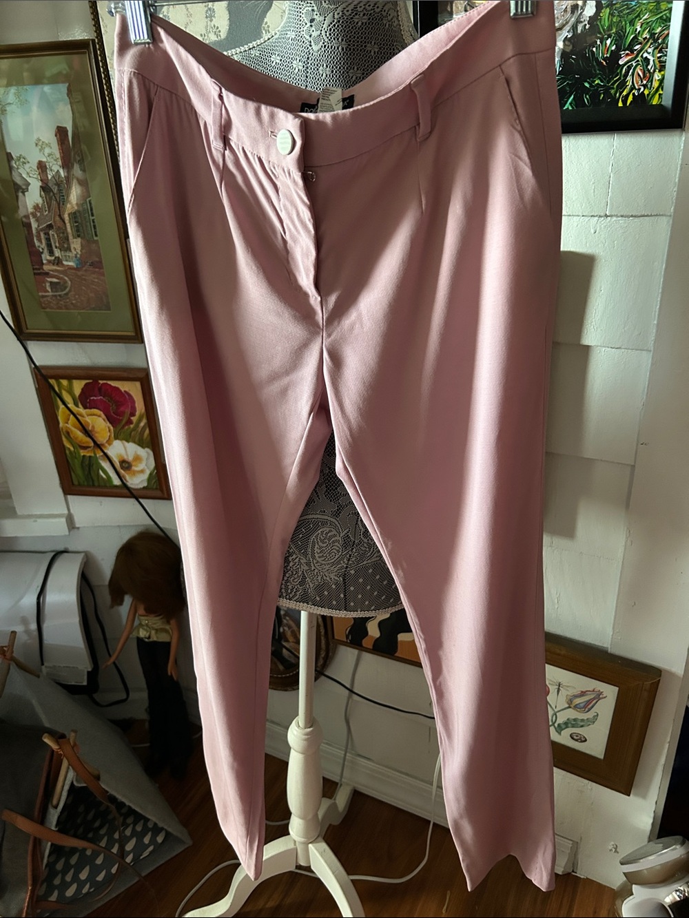 Dolce & Gabbana Blush Pink Tailored Women's Pants